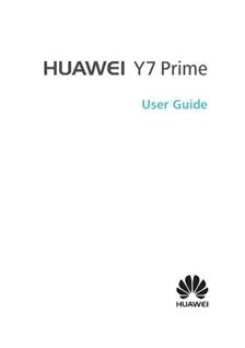 Huawei Y7 Prime manual. Smartphone Instructions.